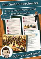 Vorschau - Arbeitsblätter - Das Sinfonieorchester – Lesespurgeschichte mit Rätselaufgaben (Klasse 8) - Deckblatt