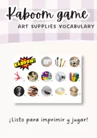 Vista previa - Juegos / Gamificación - GRATIS - Juego de Vocabulario Kaboom (Art supplies) - Portada
