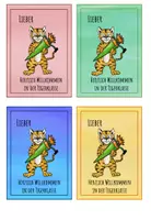 Vorschau - Bildkarten - Einschulungskarten für 1.Klässler*innen Tiger - Seite 3