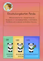 Vorschau - Bildkarten - Einschulungskarten für 1.Klässler*innen Panda - Deckblatt