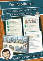 Vorschau - Arbeitsblätter - Die Molkerei – Lesespurgeschichte mit Rätselaufgaben (Klasse 8) - Deckblatt