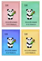 Vorschau - Bildkarten - Einschulungskarten für 1.Klässler*innen Panda - Seite 2
