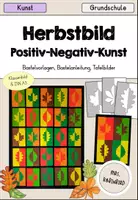 Vorschau - Mal- und Bastelvorlagen - Herbst Kunst: Herbstbild mit Herbstblättern basteln | Bastelvorlagen Grundschule - Deckblatt