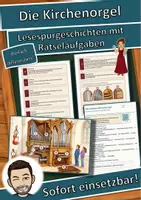 Vorschau - Arbeitsblätter - Die Kirchenorgel – Lesespurgeschichte mit Rätselaufgaben (Klasse 8) - Deckblatt