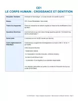 Aperçu - Préparation de séquence / Séquence complète - CE1 Séquence complète croissance et dentition BO 2026 - Page 1