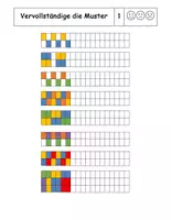 Vorschau - Arbeitsblätter - Vervollständige die Muster: Arbeitsheft Mathematik Klasse 1-4 - Deckblatt