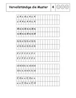 Vorschau - Arbeitsblätter - Vervollständige die Muster: Arbeitsheft Mathematik Klasse 1-4 - Seite 3