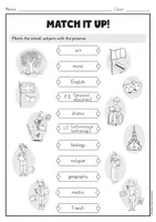 Vista previa - Hojas de trabajo - School Subjects – Las asignaturas en inglés | fichas diferenciadas 3.º a 5.º de Primaria - página 2