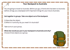 Vorschau - Arbeitsblätter - Your Backpack to Australia (Einstiegsstunde Speaking) - Seite 2