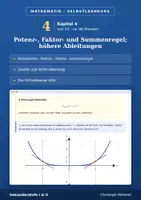 Vorschau - selbst erstellte Cliparts/Grafiken - Kapitel 4 Ableitungsregeln Selbstlernkurs - Deckblatt