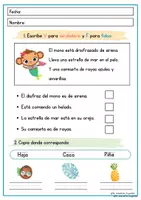 Vista previa - Hojas de trabajo - repaso lengua 1º de primaria mp/mb - página 2