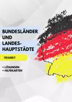 Vorschau - Arbeitsblätter - Bundesländer und Landeshauptstädte (Freiarbeit) - Deckblatt