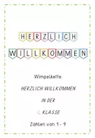 Vorschau - Anderer Materialtyp - Herzlich Willkommen Wimpelkette - Deckblatt