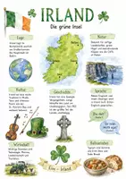 Vorschau - Arbeitsblätter - Lernplakat + Arbeitsblätter zum Thema "Irland" + Lösung & MP3 + Mindmap + Infografik - Deckblatt