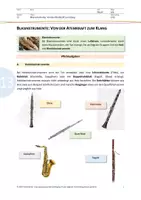 Vorschau - Stationenlernen - Material 13: Blasinstrumente - Von der Atemkraft zum Klang - Deckblatt