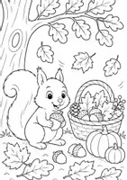 Vorschau - Mal- und Bastelvorlagen - 10 herbstliche Ausmalbilder! Herbst – Tiere, Kinder & Natur für die Grundschule - Seite 2