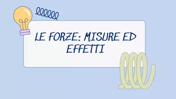 anteprima - Serie di lezioni - Le forze: misure ed effetti - presentazione - Pagina di copertina