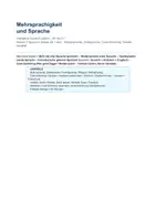 Vorschau - Unterrichtsreihen - Mehrsprachigkeit und Sprache (B1–C1) Interaktive Deutsch-Lektion - Deckblatt