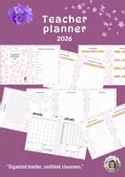 Vorschau - Anderer Materialtyp - Lehrerkalender 2026, Digitaler & Druckbarer Unterrichtsplaner - Deckblatt