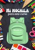 Vista previa - Hojas de trabajo - Mi mochila para este curso - Portada