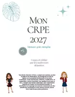 Aperçu - Outils du professeur - Planner CRPE 2027 BAC + 5 Pré rempli - Page 1