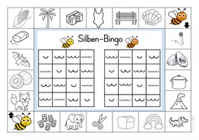 Vorschau - Spiele - Silben Bingo Brettspiel Silben schwingen klatschen zählen - Seite 3