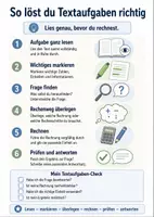Vorschau - Arbeitsblätter - Merkblatt Textaufgaben lösen - verstehen - Deckblatt