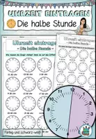 Vorschau - Arbeitsblätter - DaZ - Uhrzeit eintragen - Die halbe Stunde- DaZ / Mathematik - Deckblatt