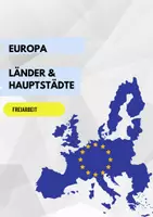 Vorschau - Arbeitsblätter - Europa: Länder und Hauptstädte (Freiarbeit + Lösung) - Deckblatt