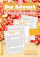 Vorschau - Arbeitsblätter - Der Advent – Warten auf Weihnachten – Grammatik & Leseverständnis - Deckblatt
