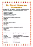anteprima - Esercizi - Der Advent – Warten auf Weihnachten – Grammatik & Leseverständnis NATALE IN GERMANIA - Pagina 3