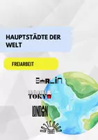 Vorschau - Arbeitsblätter - Hauptstädte der Welt (Freiarbeit + Lösung) - Deckblatt