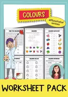 Προεπισκόπηση - Φύλλα εργασίας - Colours – Τα χρώματα στα Αγγλικά | διαφοροποιημένα φύλλα εργασίας για Γ' & Δ' Δημοτικού και Ειδική Αγωγή - Εξώφυλλο