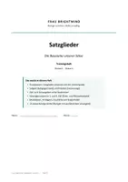 Vorschau - Arbeitsblätter - Satzglieder-Training: Subjekt, Prädikat, Zeit- & Ortsangabe, Objekte Übungsheft mit Lösungen Klasse 4 - Seite 1