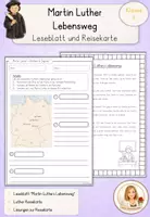 Vorschau - Arbeitsblätter - Martin Luther | Kindheit und Jugend | Lesetext - Deckblatt