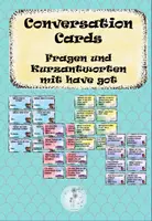 Vorschau - Spiele - Conversation cards - Fragen und Kurzantworten mit have got - Deckblatt