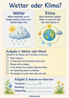 Vorschau - Arbeitsblätter - Klimawandel Arbeitsblätter Grundschule | 8 Lernblätter Klima & Umweltschutz | für Schule und Zuhause I PDF I Ausdrucken I Umwelterziehung - Seite 1