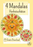 Vorschau - Mal- und Bastelvorlagen - Materialpaket Kunst Herbst und Halloween Grundschule - Kunst und basteln Klasse 1 und Klasse 2 - 5 Doppelstunden - Seite 1