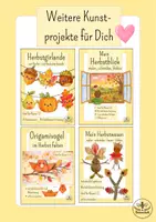 Vorschau - Mal- und Bastelvorlagen - Materialpaket Kunst Herbst und Halloween Grundschule - Kunst und basteln Klasse 1 und Klasse 2 - 5 Doppelstunden - Seite 2