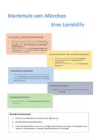 Vorschau - Arbeitsblätter - Deutsch Jg. 5 Märchen - Übung Merkmale - Deckblatt