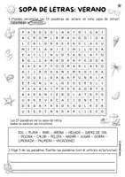 Vorschau - Arbeitsblätter - Sopa de Letras Verano I Spanisch Sommer Suchsel | 4-fach differenziert, mit Lösungen | Klasse 5/6/7 | 1./2. Lernjahr | Rätseln, Wortschatz & Schreiben I Spanischunterricht nach den Sommerferien I Back to School Spanisch - Seite 2
