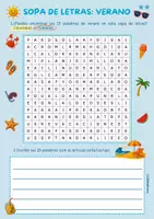 Vorschau - Arbeitsblätter - Sopa de Letras Verano I Spanisch Sommer Suchsel | 4-fach differenziert, mit Lösungen | Klasse 5/6/7 | 1./2. Lernjahr | Rätseln, Wortschatz & Schreiben I Spanischunterricht nach den Sommerferien I Back to School Spanisch - Seite 3
