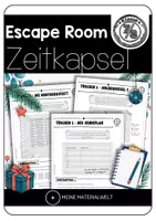 Vorschau - Unterrichtsreihen - Escape Room Adventskalender "Zeitkapsel" - fächerübergreifende Rätsel für Klasse 7/8 - Deckblatt