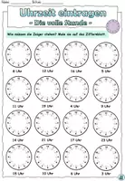 Vorschau - Arbeitsblätter - "Die Uhrzeit eintragen" gemischte Arbeitsblätter DaZ / Mathematik - Seite 2