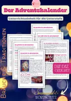 Vorschau - Unterrichtsreihen - Der Adventskalender – Ursprung und Bedeutung – Grammatik & Leseverständnis DaF/DaZ - Deckblatt