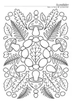 Vorschau - Mal- und Bastelvorlagen - Ausmalbilder - Die Natur im Herbst | Mandalas - Seite 3
