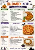 Vorschau - Unterrichtsreihen - Halloween Menü - Kochen 70 Minuten - Deckblatt