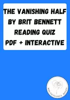 Vorschau - Arbeitsblätter - The Vanishing Half Reading Quiz - Deckblatt