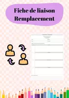 Aperçu - Outils du professeur - Fiche de liaison de remplacement - Page de couverture