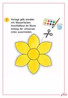 Vorschau - Mal- und Bastelvorlagen - Sonnenblume als Fensterdekoration - Seite 1